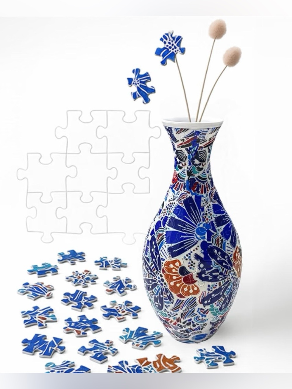 3D puzzle vase 160 pieces vivid abstract pattern for adults new  -